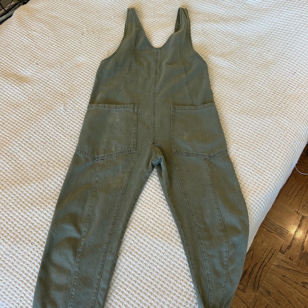We The Free Green Utility Jumpsuit with Durable Fabric